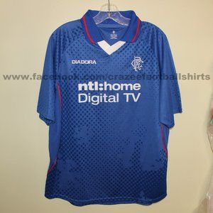 3/$118- unworn Glasgow Rangers 2002-03 home football shirt Diadora soccer jersey